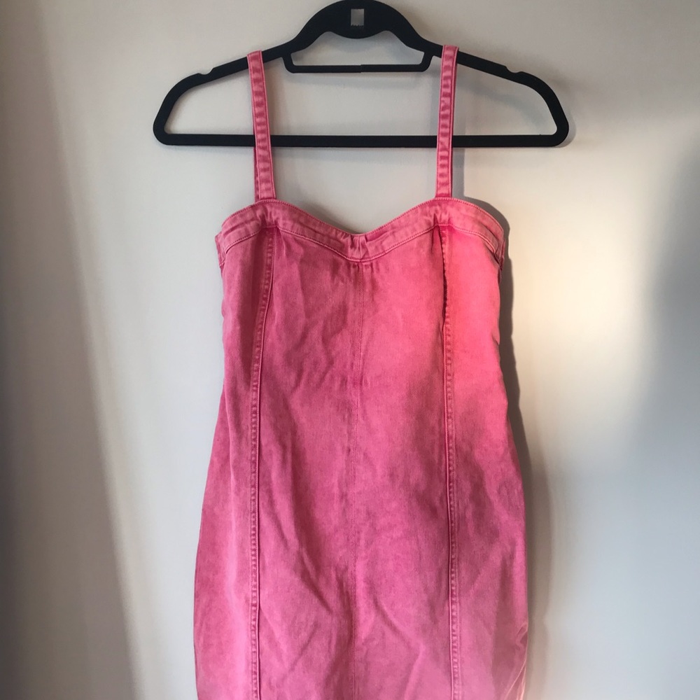 Pink Denim Dress